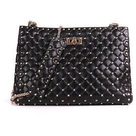 Valentino Garavani VALENTINO - Bolsa tote Valentino Rockstud em couro preto Preto