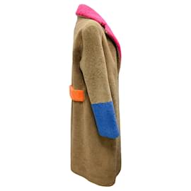 Autre Marque-Saks Potts Beige / Pink / Strong Blue / Orange Febbe Bold Shearling Coat-Multiple colors