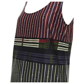 Hermès-Hermes Horsebit Buckle Red White Print Scoop Neck Casual Tank Top Fr38 S-Red