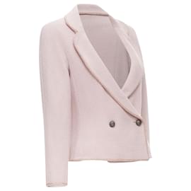 Christian Dior-CHRISTIAN DIOR 1997 Runway John Galliano pink tweed ribbon trimmed jacket -Pink
