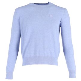 Moleton com patch de rosto Acne Studios em lã azul claro Azul Azul claro