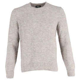 Apc A.P.C. Crewneck Jumper in Grey Wool Grey