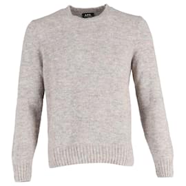 Apc-A.P.C. Crewneck Jumper in Grey Wool-Grey