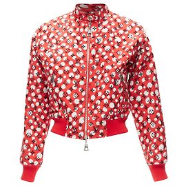 Louis Vuitton Yayoi Kusama 2023 Runway Reversible Red Infinity Dots Bomber Fr34 Red