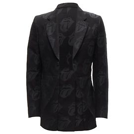 Comme Des Garcons Homme Plus 2005 Rolling Stone Jacquard Blazer Preto Casaco Cauda M Preto