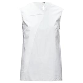 Hermès-HERMES white sleeveless shirt -White