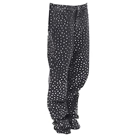 Balenciaga-rare BALENCIAGA DEMNA black denim silver star heart stud embellished jeans-Black