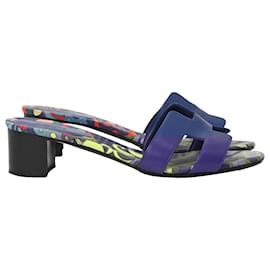 Hermès-Hermès Oasis Sandals in Multicolor Calfskin Leather-Multiple colors