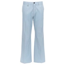 Louis Vuitton Flared Pants mit LV-Logo, hellblaue Stepptasche, EU42 M Blau