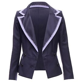 Blazer Bar vintage navy e viola di Christian Dior John Galliano Fr38 M Blu Blu navy