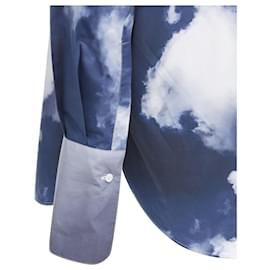 Alexander Mcqueen-Alexander Mcqueen 2022 Sky Cloud Blue Cotton Cuff Button Down Shirt It38 Xs-Blue