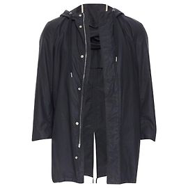 Christian Dior Dior Homme Black Hooded Utilitarian Drawstrings Zipper Windbreaker Jacket Black