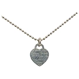 Autre Marque-Tiffany & Co Notes Heart Ball Chain Necklace SV925-Other