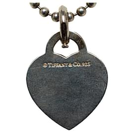 Autre Marque-Tiffany & Co Notes Heart Ball Chain Necklace SV925-Other