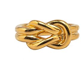 Hermès Gold Plated Atame Schalring Golden