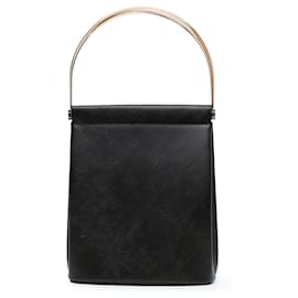 Cartier-Cartier Black Leather Trinity Handbag-Black