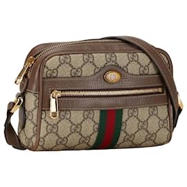 Autre Marque-Gucci Ophidia Mini Bag Canvas Leather Crossbody 517350-Other