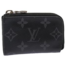 Louis Vuitton-LOUIS VUITTON Monogram Eclipse Porte monnaie Jour Coin Purse M63536 Auth 89055-Monogram