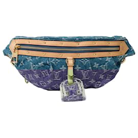 Louis Vuitton-LOUIS VUITTON Bum Bag / Blue Denim Belt Bag - 102128-Blue
