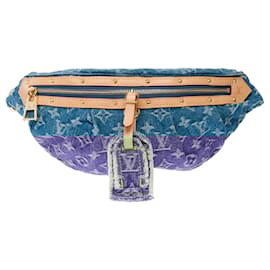 Louis Vuitton-LOUIS VUITTON Bum Bag / Blue Denim Belt Bag - 102128-Blue