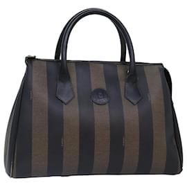 Fendi-Sac à main en toile Pecan FENDI marron noir or Auth yk14550-Marron,Noir,Doré