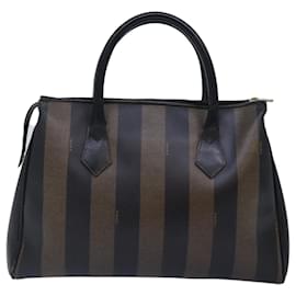 Fendi-Sac à main en toile Pecan FENDI marron noir or Auth yk14550-Marron,Noir,Doré