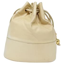 Chanel-CHANEL Shoulder Bag Lamb Skin Beige Gold CC Auth bs17904-Beige,Golden