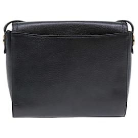 Autre Marque-Burberrys Shoulder Bag Leather Black Gold Auth bs17822-Black,Golden