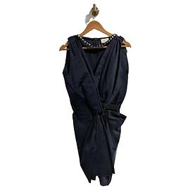 Robe LANVIN T.IT 40 Coton Bleu