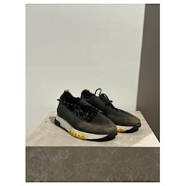 Hermès-HERMES Trainers T.EU 43 Cloth-Khaki