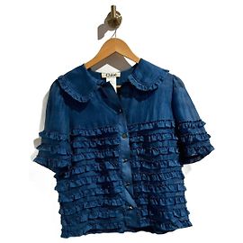 Chloé CHLOE  Tops T.International L Seta Blu
