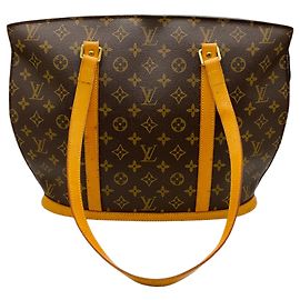 Sac à main Babylone en toile monogramme vintage Louis Vuitton 2000 Marron
