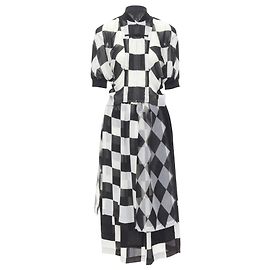Comme Des Garcons 1988 Laufsteg Schwarz Weiß Schachbrett Bomberrock S Schwarz
