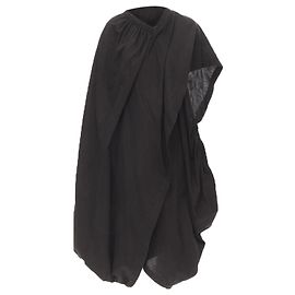 Comme Des Garcons Vestido de capullo drapeado asimétrico negro vintage de los años 80 de Comme Des Garçons Negro