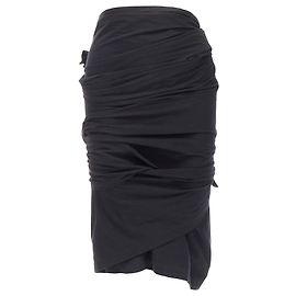 Falda Obi de Algodón Negro Vintage de los Años 80 de Comme Des Garcons M Negro