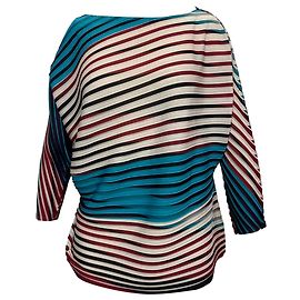 Gestreiftes Top von Issey Miyake aus mehrfarbigem Polyester Mehrfarben
