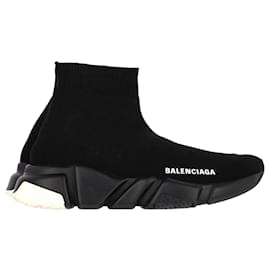 Balenciaga-Balenciaga Speed Trainer Shoes in Black Polyester-Black