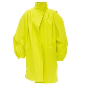 Runway Balenciaga 2019 Runway Yellow Wool Padded Oversized Cocoon Coat Fr34 Xs Yellow