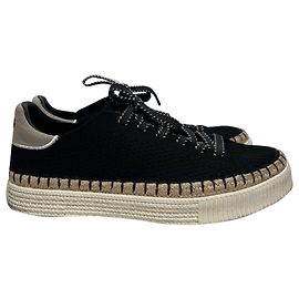 Sneakers con lacci Chloé Telma in cotone nero Nero