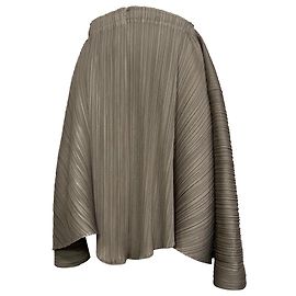 Jupe mi-longue en polyester marron Pleats Please Issey Miyake Marron