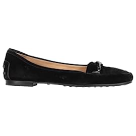 Tod's-Tod's Loafers in Black Suede-Black