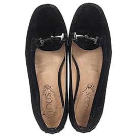 Tod's-Tod's Loafers in Black Suede-Black