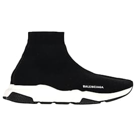 Balenciaga-Balenciaga Speed Sneakers in Black Polyester-Black