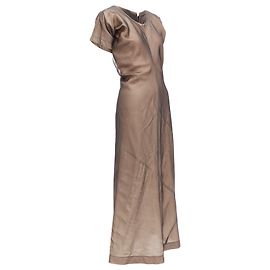 Comme Des Garcons Abito A-Line trasparente nudo e nero vintage Comme Des Garçons S Cindy Sherman Marrone Carne