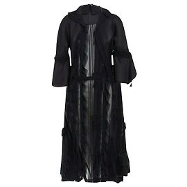 Comme Des Garcons Schwarzes viktorianisches Rüschensilk-Kleid Broken Bride von Comme Des Garçons Aw05 S Schwarz