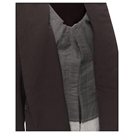 Comme Des Garcons-Runway Comme Des Garcons 1998 Burgundy Grey Wool Corset Vest Bundled Blazer M-Red,Dark red