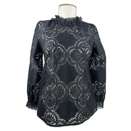 SéZane Bianca Spitzenbluse schwarz Schwarz