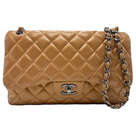 Chanel-Chanel Matelasse Double Flap Shoulder Bag-Bronze