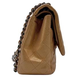 Chanel-Chanel Matelasse Double Flap Shoulder Bag-Bronze