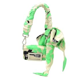 Fendi-Fendi Handbag Charm Nano Baguette-Beige,Green